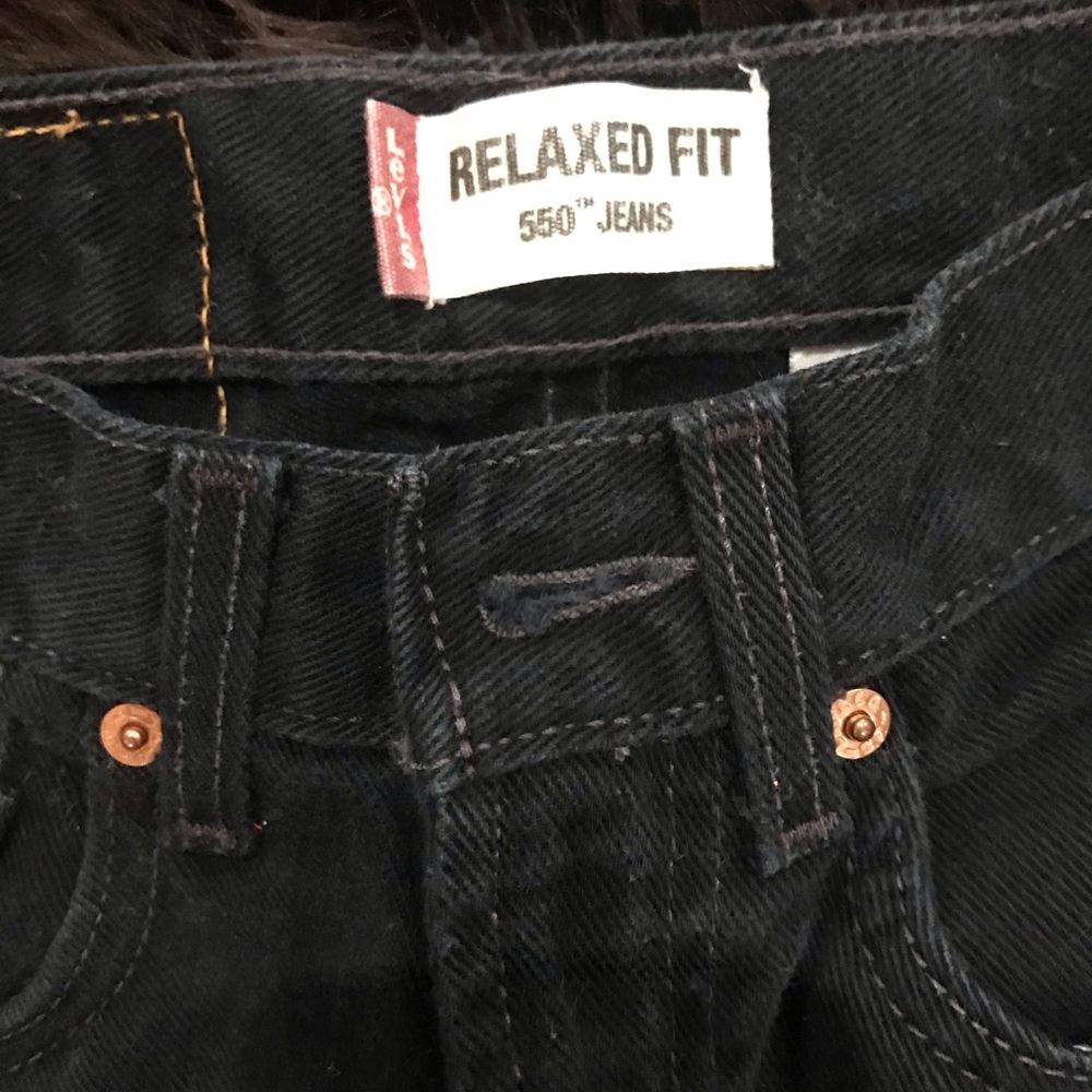 Boys black 550 Levi’s Jeans.  Size 8 relaxed fit